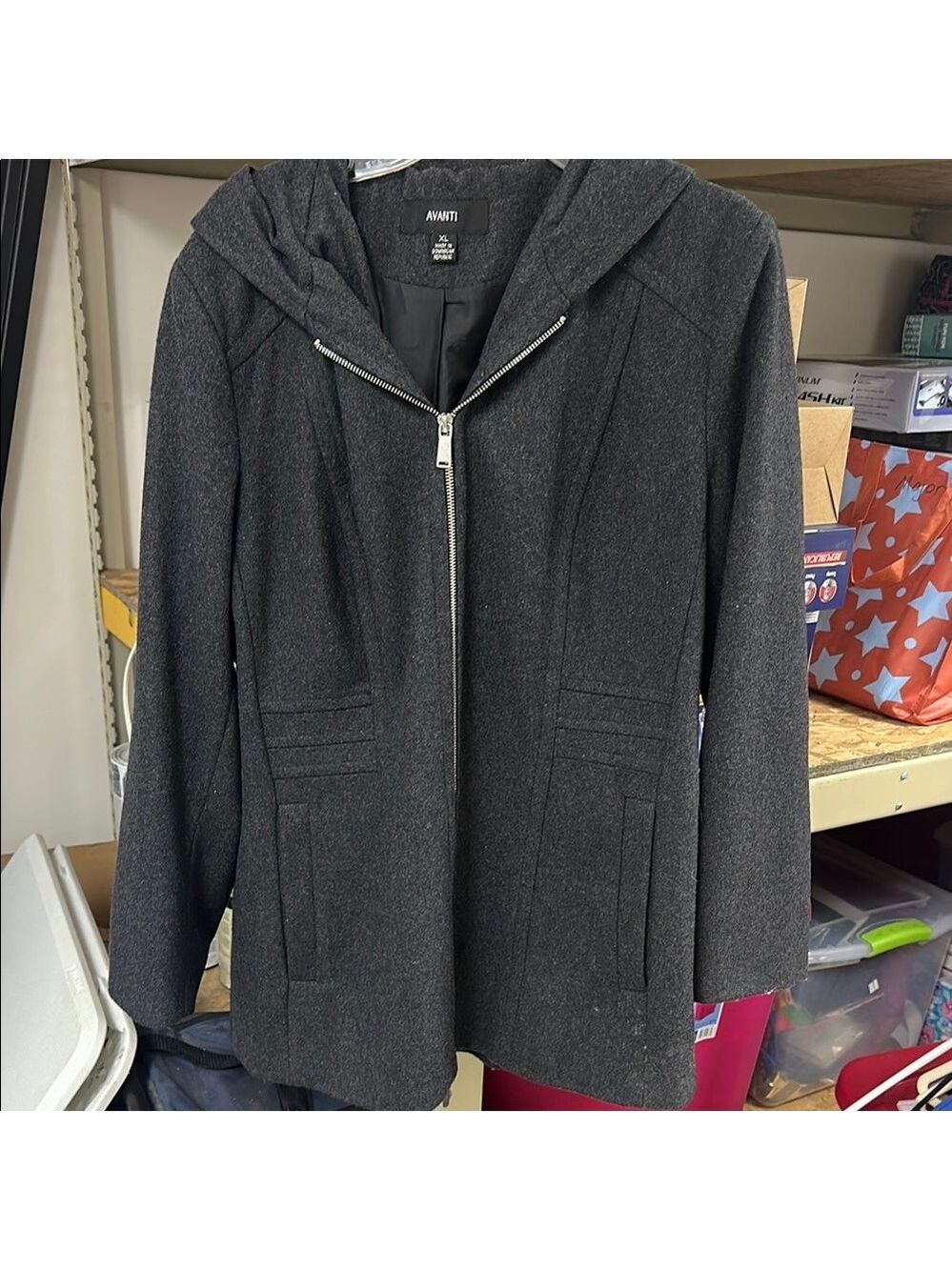 Avanti Women's Gray Hooded Jacket